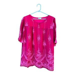 Sundance Cora Embroidered Tunic Size Large